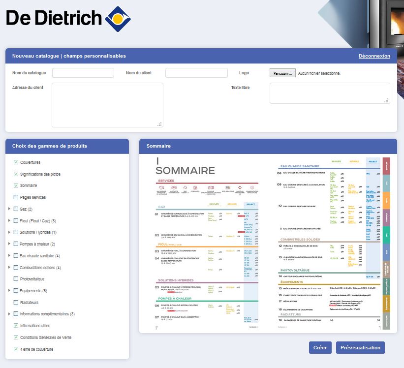 De Dietrich Thermique opte pour le catalogue digital personnalisé par client !
